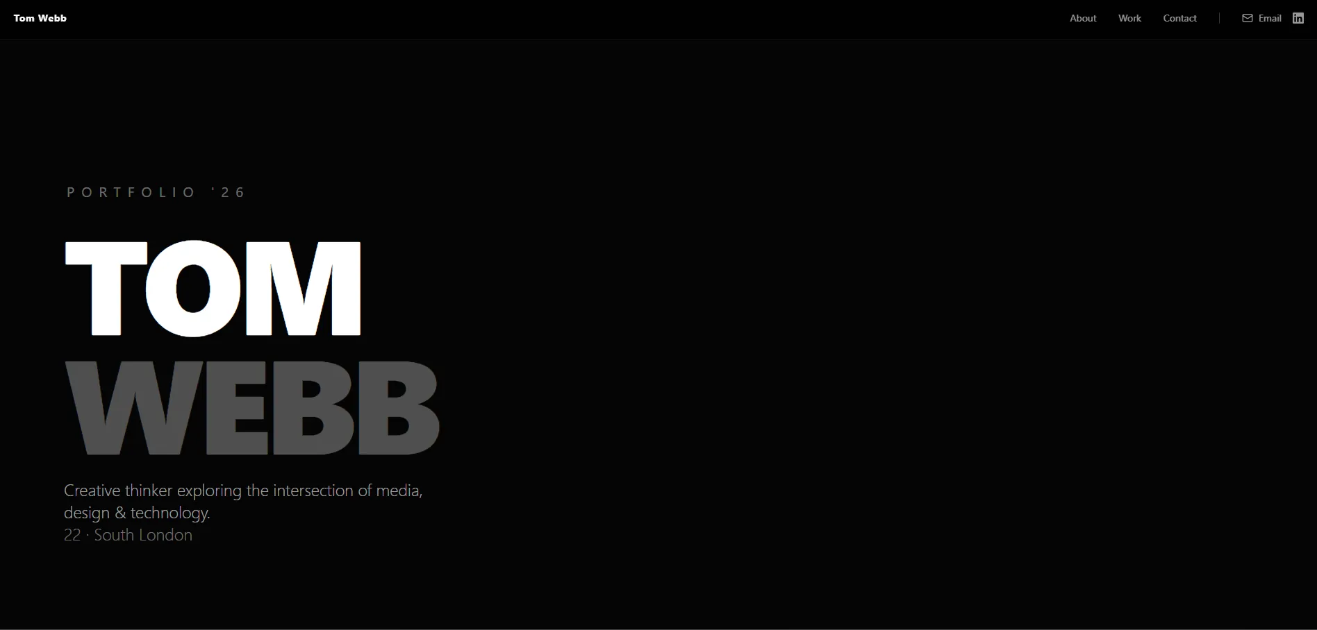 Tom — student portfolio